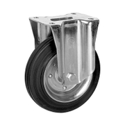 Колело промишлено Tellure Rota метално с каучуков бандаж незавиващо с планка 150 мм, 170 кг, Series 53 - product - 048 MIP 251