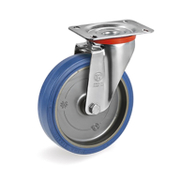 Колело промишлено Tellure Rota полиамидно с TPU бандаж завиващо с планка 125 мм, 220 кг, Series 73 - product - 048 MIP 282