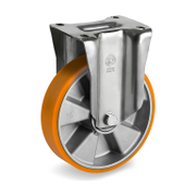 Колело промишлено Tellure Rota алуминиево с полиуретанов бандаж незавиващо с планка 125 мм, 350 кг, Series 65 - product - 048 MIP 447