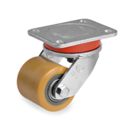 Ролка за транспалетна количка Tellure Rota полиуретанова завиваща с планка  85х80 мм, 800 кг, Series 75 - product - 048 MIP 475