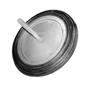 Колело промишлено Vega метално с каучуков бандаж с ос 350 мм - product - 048 VEG 404