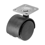 Полиамидно мебелно колело Kama сдвоено, завиващо, с планка  40 мм, 20 кг - product - 048 VLR 462