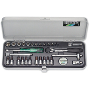 Гедоре комплект Heyco вложки с тресчотка и накрайници  29 бр., 4-14 мм х 1/4 - product - 050 HCO 079