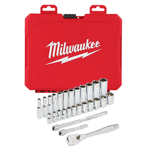 Гедоре комплект Milwaukee  вложки с тресчотка 5-15 мм х 1/4", 28 бр.