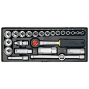 Гедоре комплект Proxxon вложки с тресчотка  20 бр., 6-24 мм х 3/8 - product - 050 PRN 039