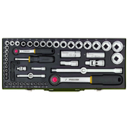 Гедоре комплект Proxxon вложки с тресчотка и накрайници  55 бр., 4-32 мм х 1/2 - 1/4 - product - 050 PRN 041