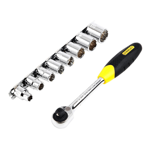 Гедоре комплект Stanley вложки с тресчотка 4-13 мм х 1/4", 10 бр.