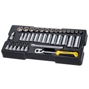 Гедоре комплект Stanley вложки с тресчотка и накрайници  36 бр., 8-22 мм х 3/8, STMT1-74174 - product - 050 STY 146