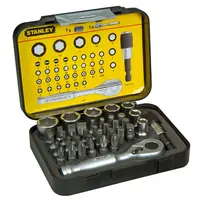 Гедоре комплект Stanley вложки с тресчотка и накрайници  39 бр., 6-13 мм х 1/4", 1-13-906