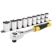 Гедоре комплект Stanley вложки с тресчотка  10 бр., 13-24 мм x 3/8, STMT82671-0 - product - 050 STY 143