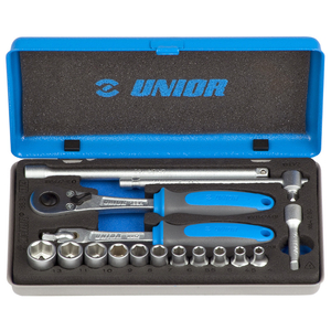Гедоре комплект Unior вложки с тресчотка  4-13 мм х 1/4", 16 бр., 188BI