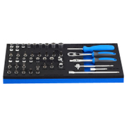 Гедоре комплект Unior вложки с тресчотка и накрайници  45 бр., 4-13 мм х 1/4, 964/5SOS - product - 050 UNR 090