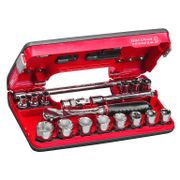 Гедоре комплект Usag вложки с тресчотка и накрайници  18 бр., 8-22 мм х 3/8, 609 3/8 EB - product - 050 USG 060