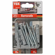 Комплект дюбели Tox за монтаж на етажерки с винт PZ 10 бр./блистер ф 8x40 мм, Barracuda - product - 051 TOX 051