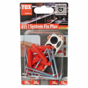 Комплект дюбели Tox за монтаж на етажерки с винт PZ 10 бр./блистер ф 6x36 мм, System Fix Plus - product - 051 TOX 052