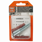 Комплект дюбели Tox за монтаж на етажерки с винт PZ 2 бр./блистер ф 8x60 мм - product - 051 TOX 053