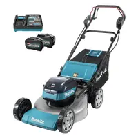 Акумулаторна косачка Makita  с 2 батерии и зарядно, 40 V, 5 Ah, 534 мм, 2500 м2, LM002GT201