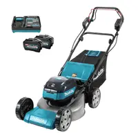 Акумулаторна косачка Makita  с 2 батерии и зарядно, 40 V, 5 Ah, 480 мм, 2000 м2, LM001GT201