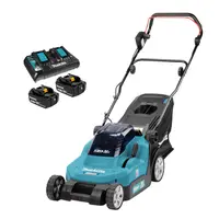 Акумулаторна косачка Makita  с 2 батерии и зарядно, 36 V, 5 Ah, 380 мм, 560 м2, DLM382PT2
