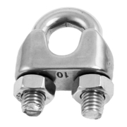 Скоба за стоманени въжета Inox Mare единична с U-болт  ф 6 мм, A4, DIN 741 - product - 053 MUM 193