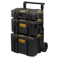 Куфар DeWALT за инструменти пластмасов на колела комплект 3 бр., 500x554x1150 мм, 150 кг, черен, Toughsystem 2.0