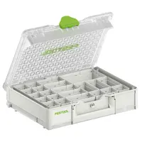 Органайзер за консумативи Festool пластмасов с прегради  505x295x89 мм, бял, SYS3 ORG L 89 22xESB