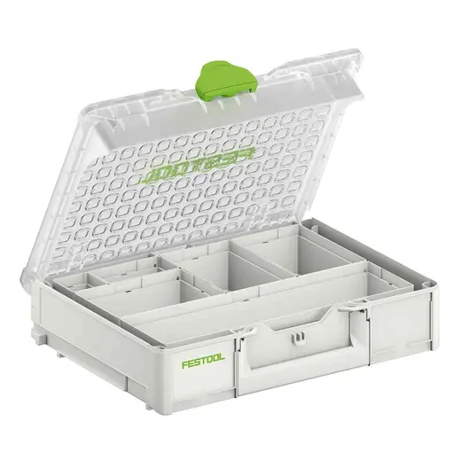 Пластмасов куфар Festool за инструменти  396x296x89 мм, 20 кг, бял, SYS3 ORG M 89 6xESB