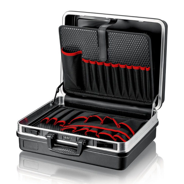 Куфар за инструменти Knipex алуминиев 410х465х200 мм, 15 кг, черен