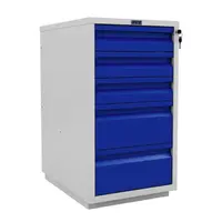 Шкаф Promet метален модулен за работна маса 840х460х640 мм, сив/син, WD-5