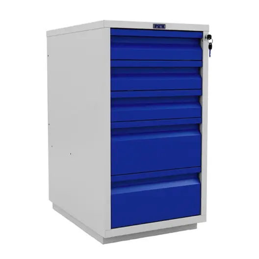 Шкаф Promet метален модулен за работна маса 840х460х640 мм, сив/син, WD-5