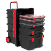 Куфар Tayg за инструменти пластмасов на колела комплект 5 бр. със стойка 700x500x410 мм, черен - product - 054 TEK 177