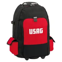 Раница Usag за инструменти с дръжка и колелца 350х200х500 мм, 14 кг, черно и червено, 007 TV