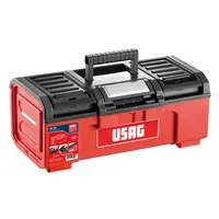 Пластмасов куфар Usag за инструменти  394x220x162 мм, червен/черен, 641 TA
