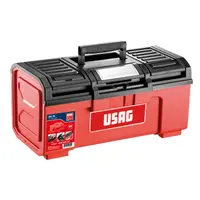 Пластмасов куфар Usag за инструменти  486x286x236 мм, червен/черен, 641 TB