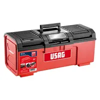 Пластмасов куфар Usag за инструменти  595x281x260 мм, червен/черен, 641 TC