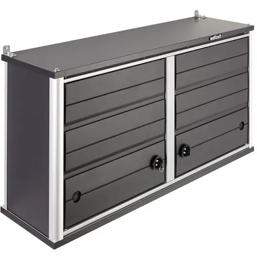 Шкаф Wolfcraft метален за инструменти 985х300х500 мм, 50 кг, тъмносив