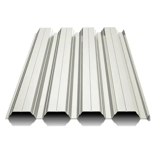 Ламарина студено валцована BalkanSteel с PVC покритие профилна H35 на лист  0.6 x 1000 x 950 мм, бял, RAL 9002