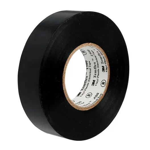 Лента 3M електроизолационна  19 мм, 20 м, черна, PVC, Temflex 1500