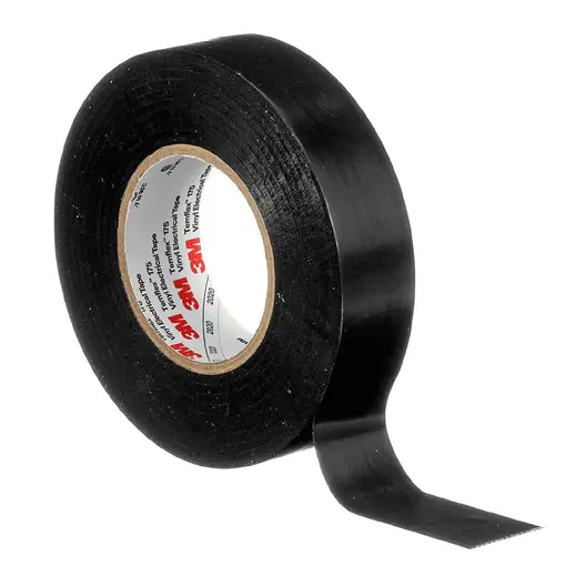 Лента Scotch електроизолационна  19 мм, 20 м, черна, PVC, Temflex 175