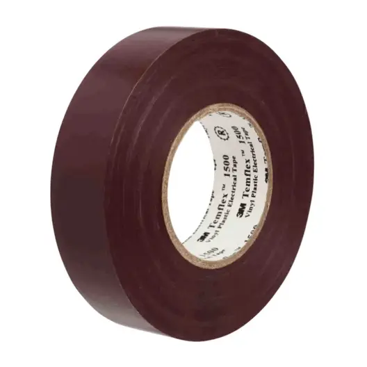Лента 3M електроизолационна  19 мм, 20 м, кафява, PVC, Temflex 1500