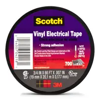 Лента Scotch електроизолационна  19 мм, 20 м, черна, PVC, 700