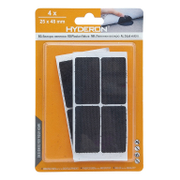 Велкро лепенка Hyderon правоъгълна комплект 4 бр. 25 мм, 48 мм, черна, VL-48 - product - 058 DMX 105