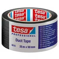 Ремонтна лента Tesa армирана  50 мм, 25 м, черна, Basic 4610