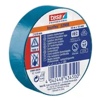 Лента Tesa електроизолационна  15 мм, 10 м, синя, PVC, Professional 53988