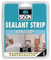Лента Bison уплътнителна санитарна силикон, 9 мм, 3.35 м, бяла, Sanitary