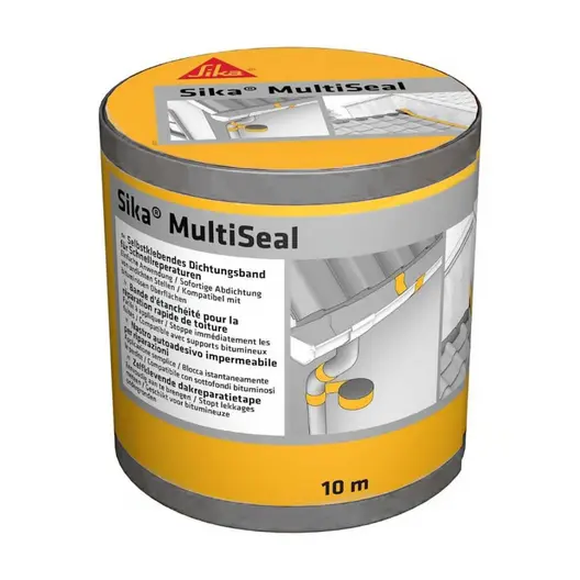 Битумна хидроизолационна лента Sika с алуминиево фолио  200 мм, 10 м, сива, MultiSeal