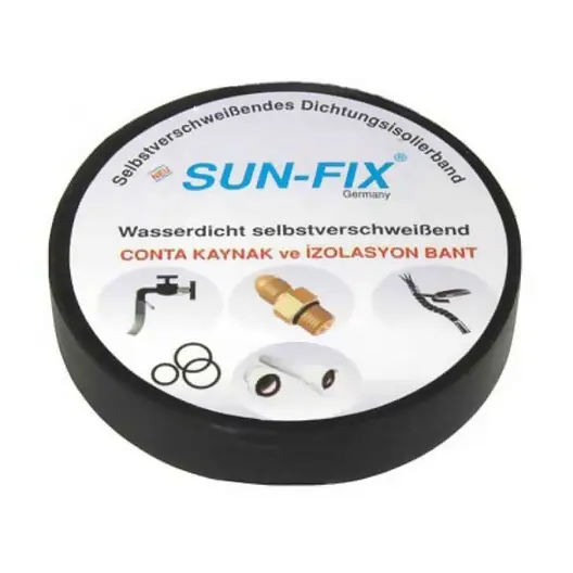 Лента Sun-Fix електроизолационна  19 мм, 10 м, черна, каучукова, Isolation