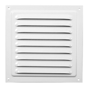 Решетка вентилационна Vents квадратна метална за стена  250х250 мм, бяла, MVM 250 - product - 061 DTR 576