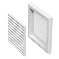 Решетка вентилационна Vents правоъгълна PVC  154x154 мм, бяла, MV 100 VS