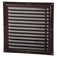 Решетка вентилационна Vents квадратна метална за стена  250х250 мм, кафява, MVM 250